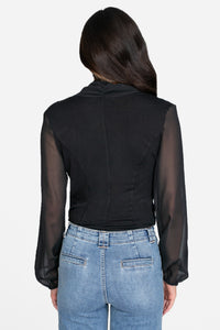 Isla Long Sleeve Chiffon Bodysuit