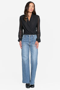 Isla Long Sleeve Chiffon Bodysuit