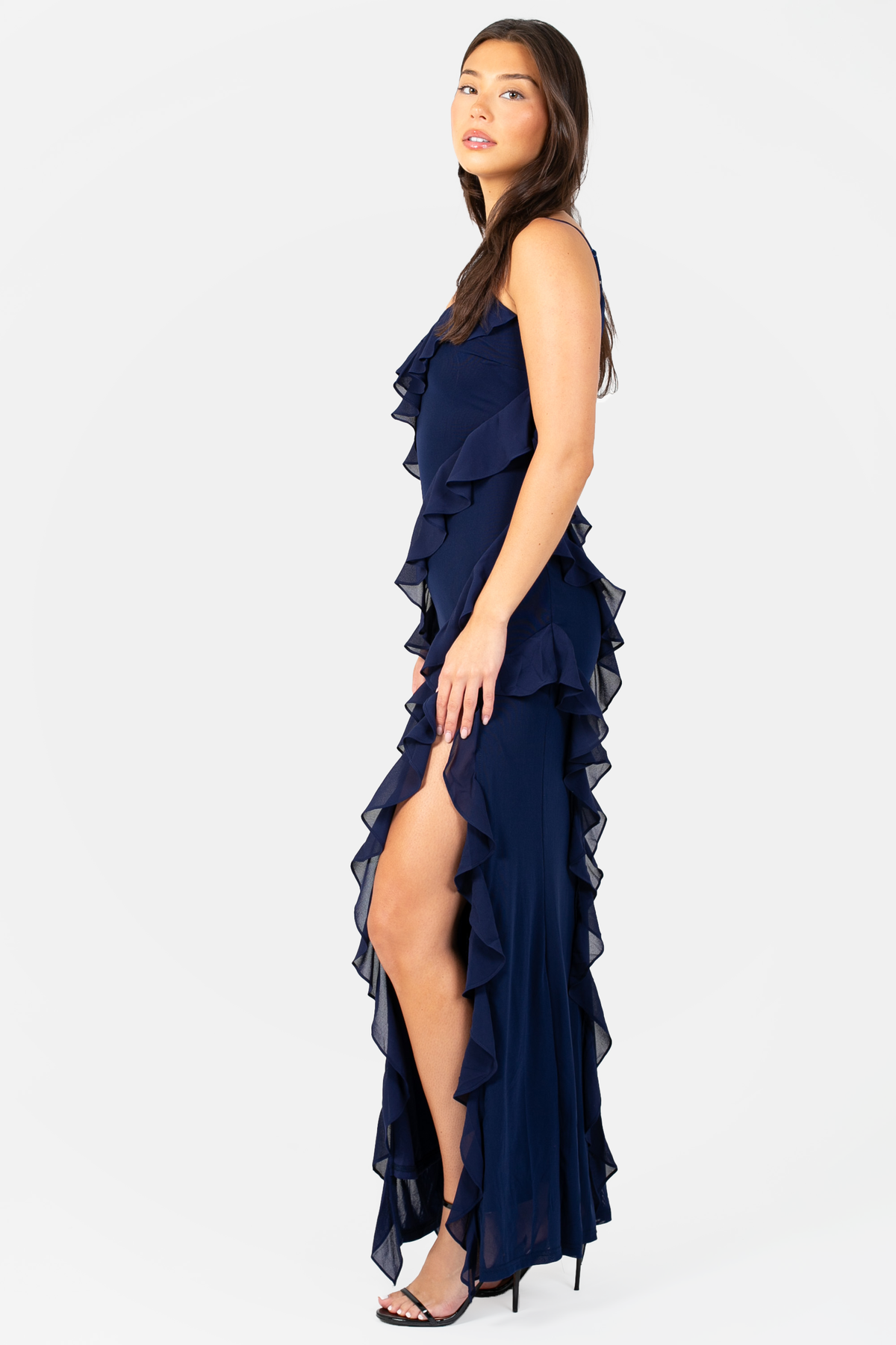 Aurora Ruffle Maxi Dress – honey