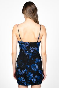 Millie Floral Ruffle Mini Dress - honey