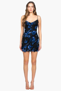 Millie Floral Ruffle Mini Dress - honey