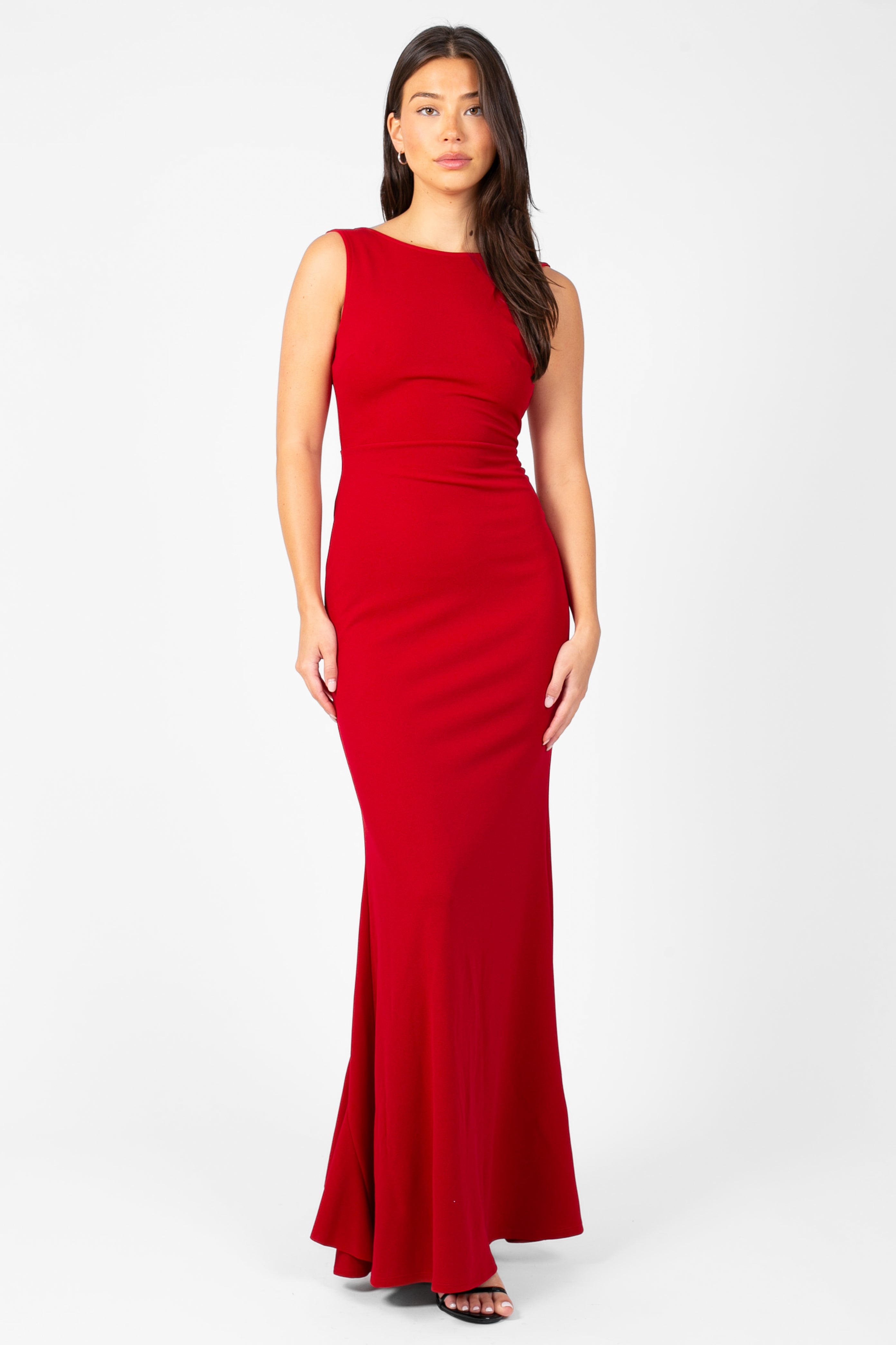 Posh Open Bow Back Mermaid Gown