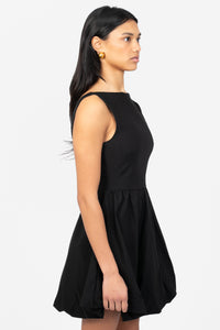 Winona Bubble Hem Mini Dress - honey
