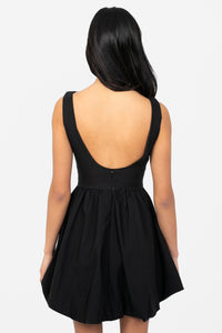 Winona Bubble Hem Mini Dress - honey