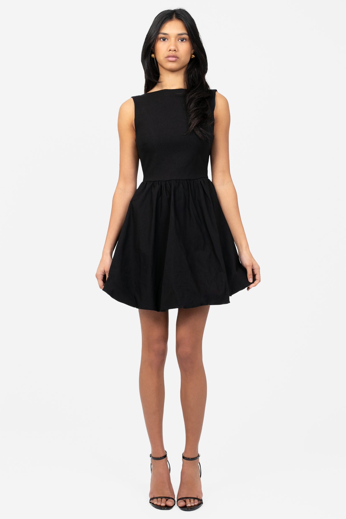 Winona Bubble Hem Mini Dress - honey