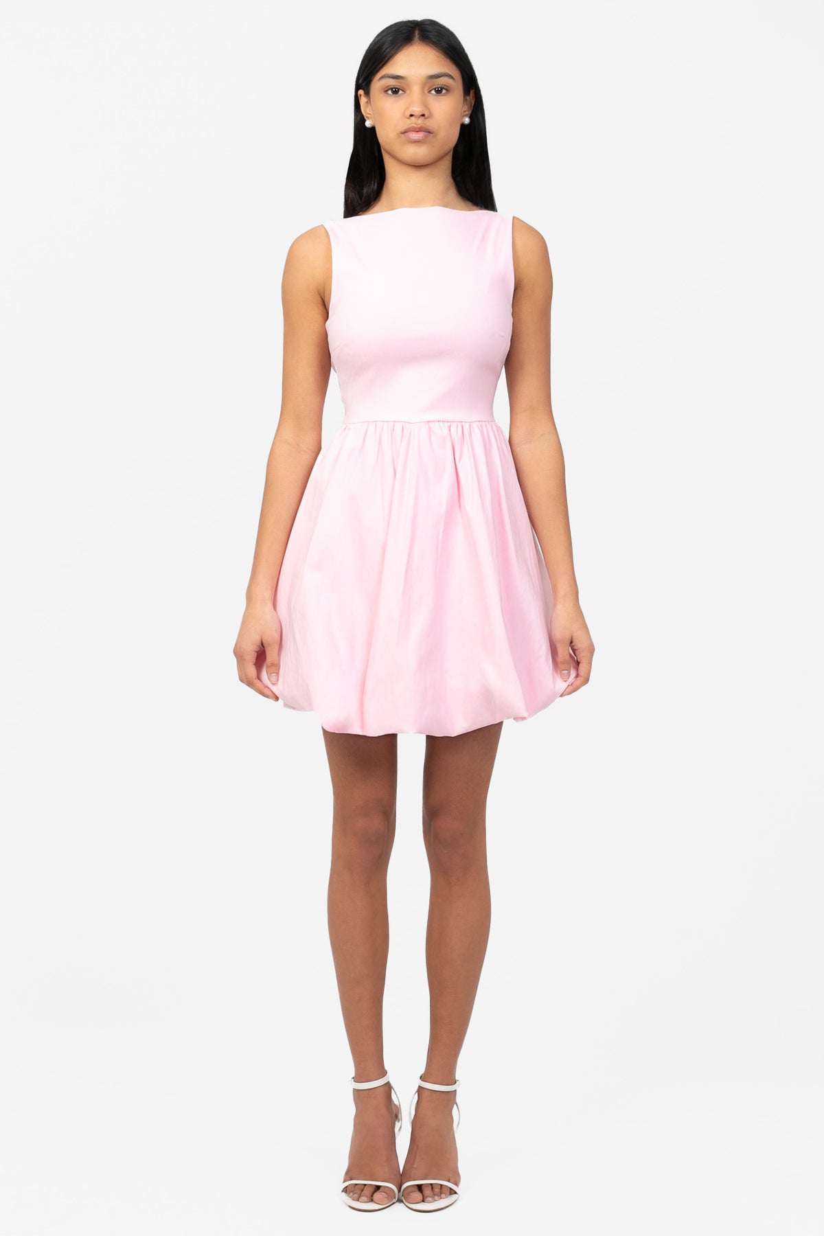 Winona Bubble Hem Mini Dress - honey