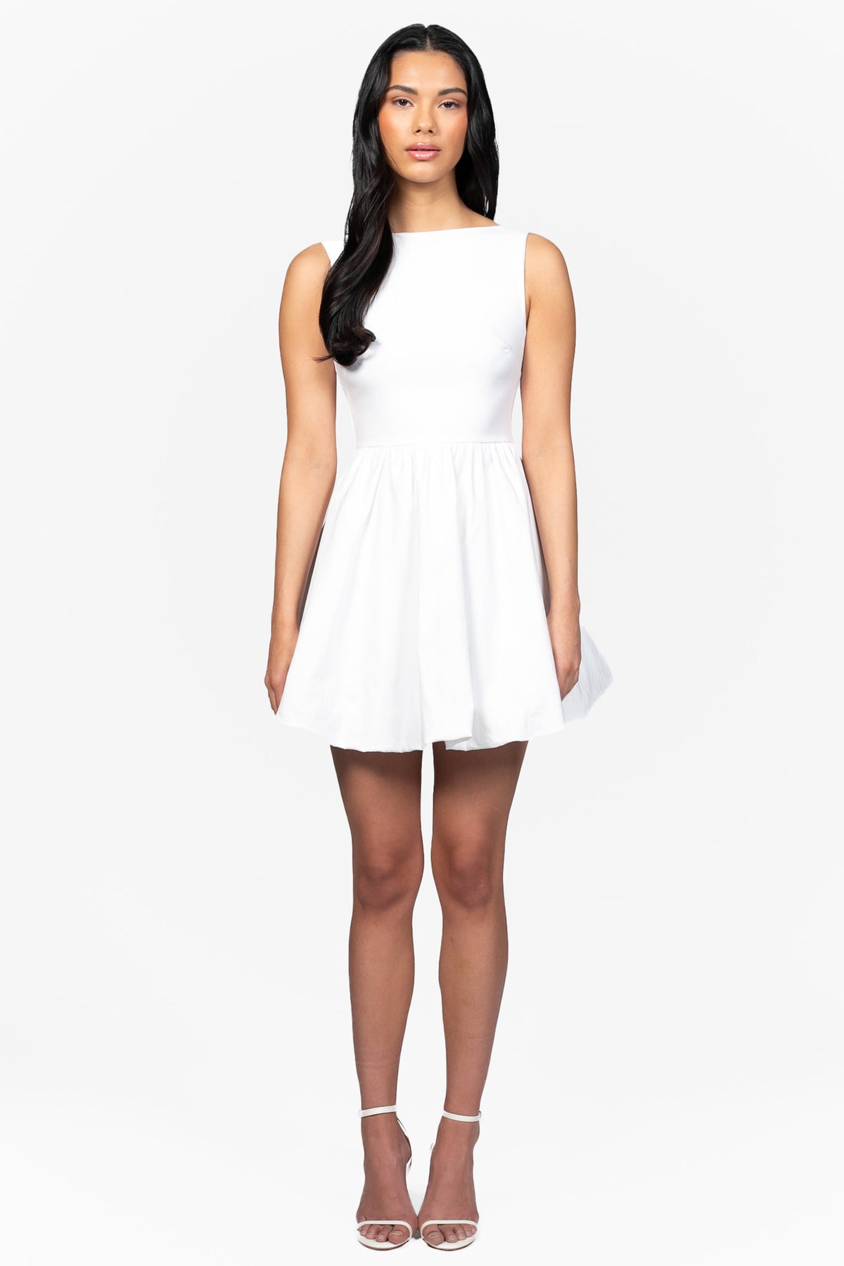 Winona Bubble Hem Mini Dress - honey