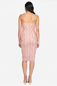 Samiah Ruffle Ribbon Midi Dress
