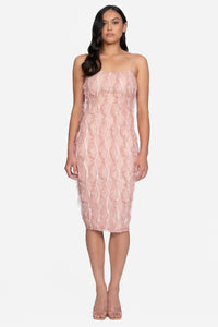 Samiah Ruffle Ribbon Midi Dress