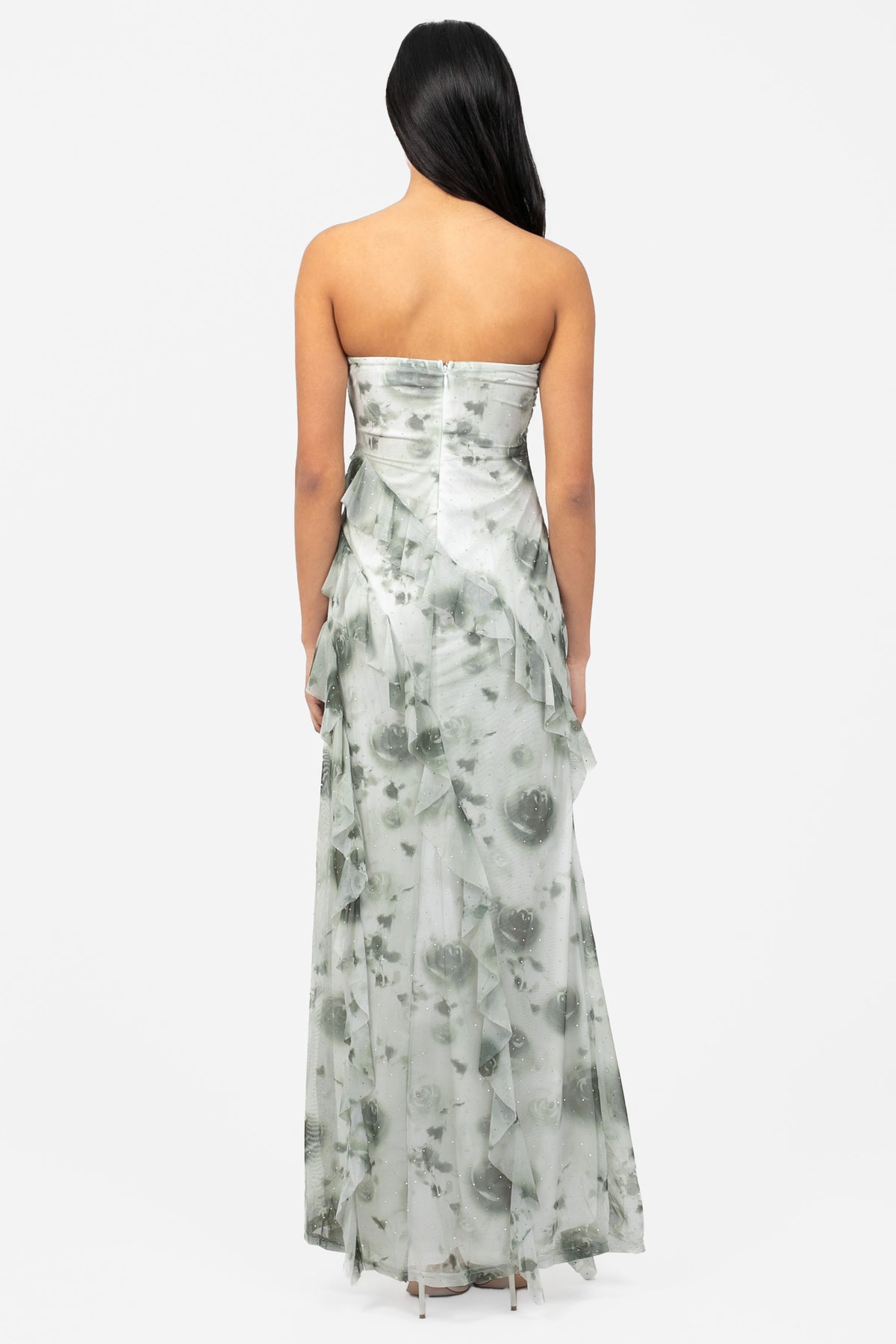 Catalina Rose Print Maxi Dress - honey