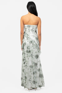 Catalina Rose Print Maxi Dress - honey