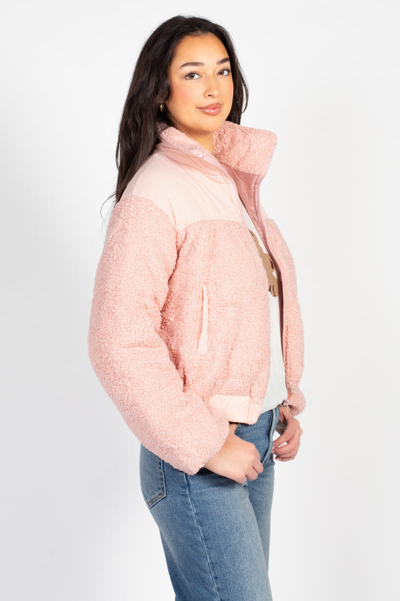 Fluffy Clouds Teddy Puffer Jacket