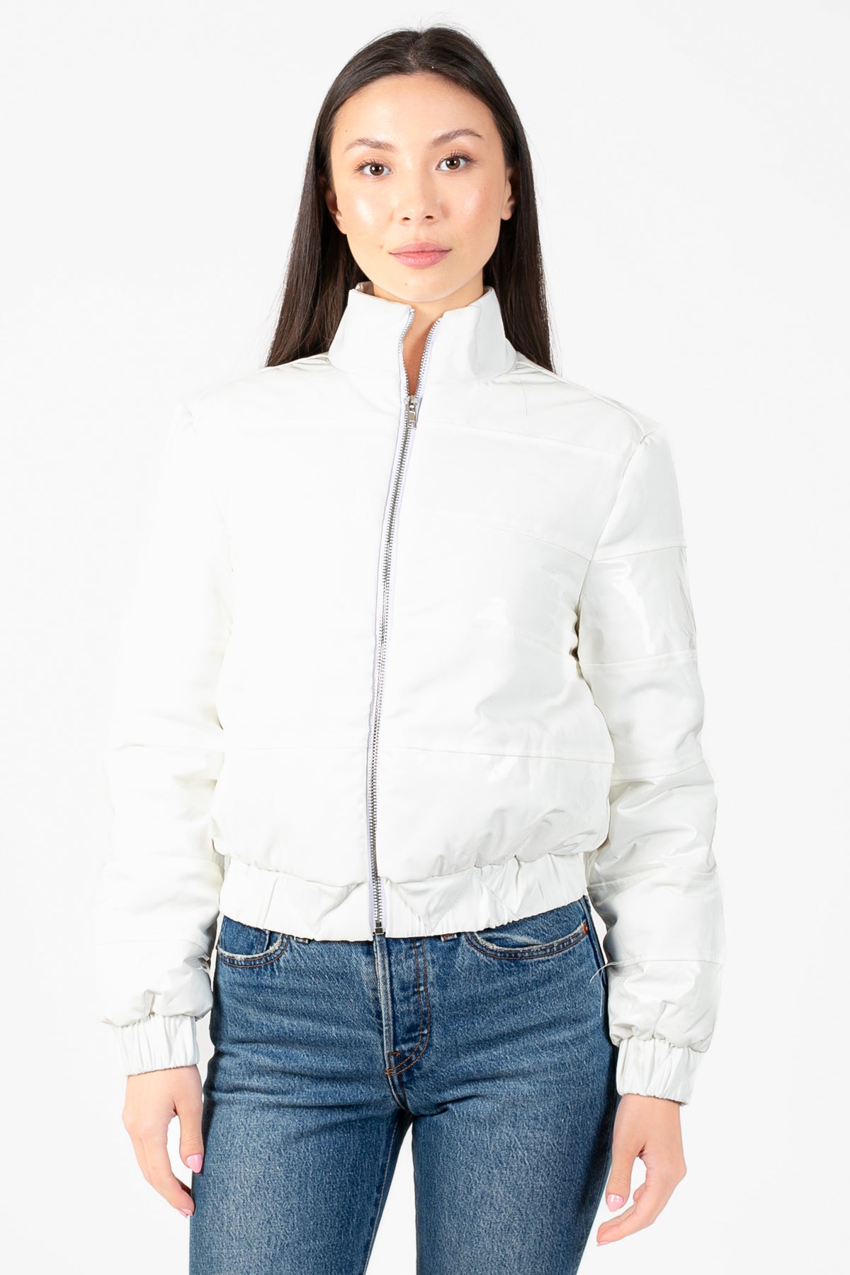 Alissa Glossy Puffer Jacket - honey
