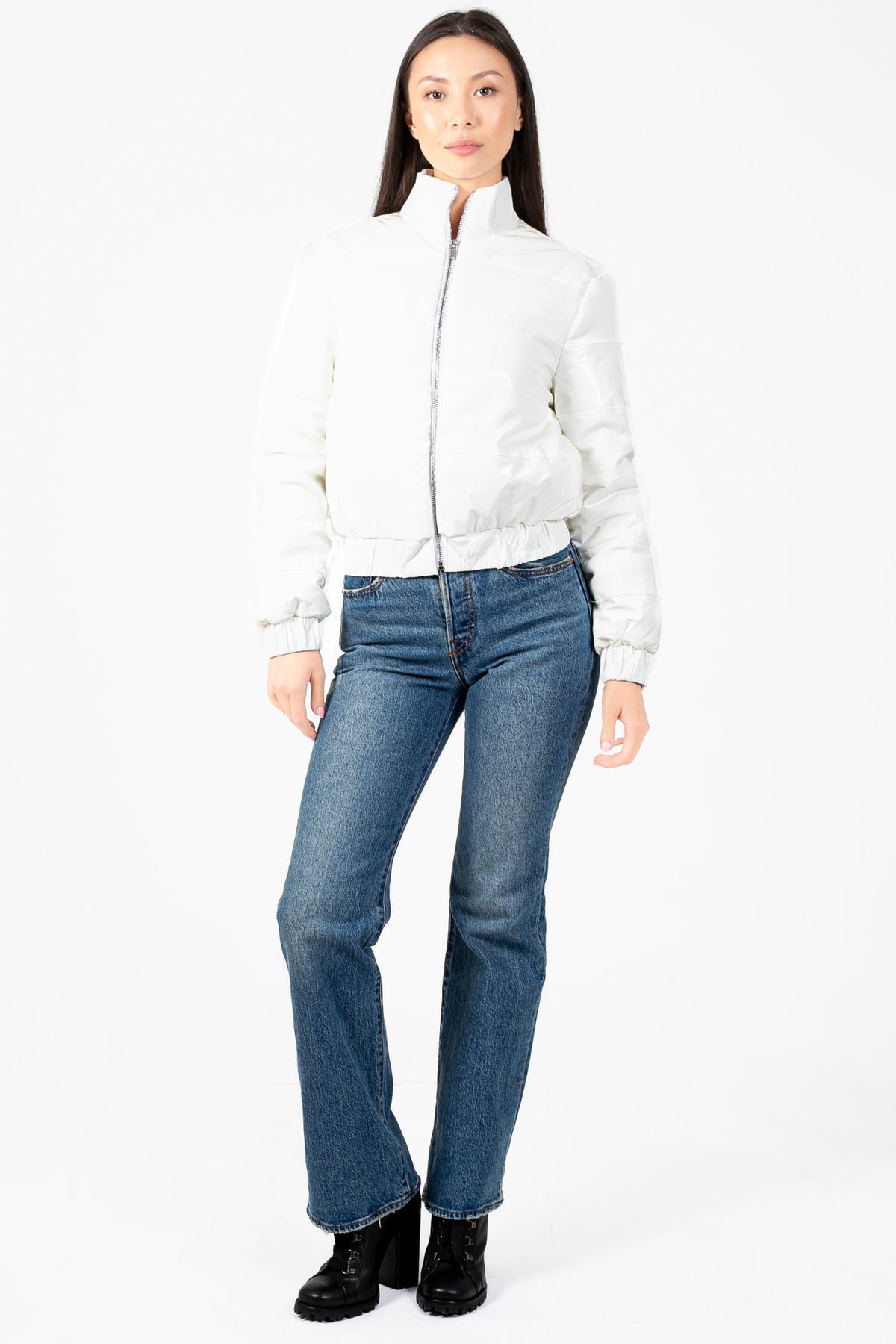 Alissa Glossy Puffer Jacket - honey