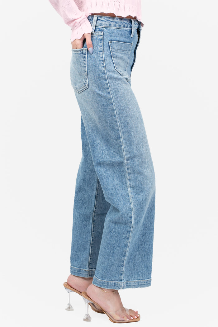 Just Black Denim® Patch Pocket Wide Leg