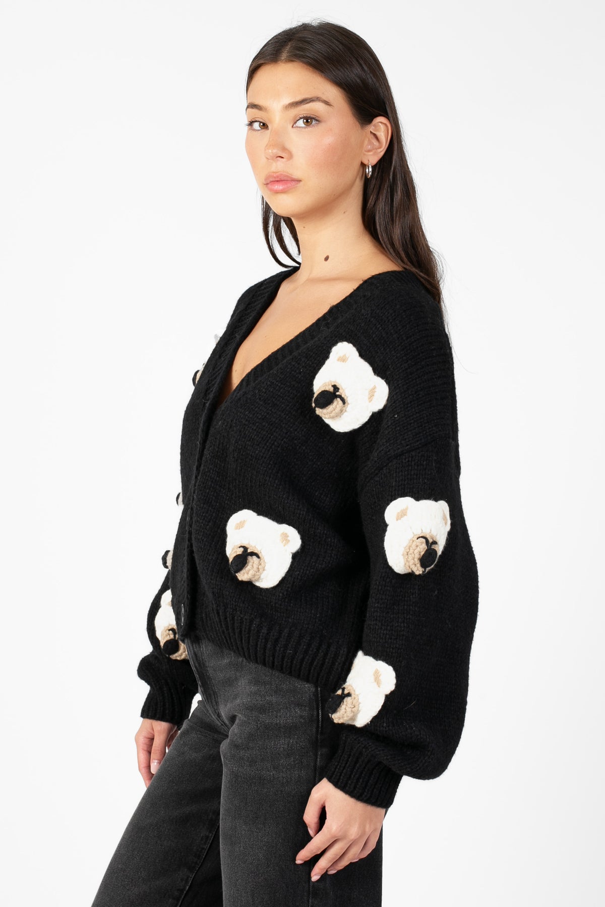 Loveable Teddy Bear Cardigan - honey