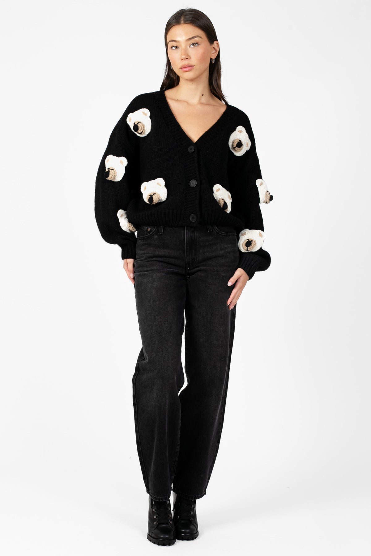 Loveable Teddy Bear Cardigan - honey