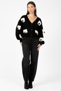 Loveable Teddy Bear Cardigan - honey