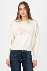 Love Crew Neck Sweater - honey