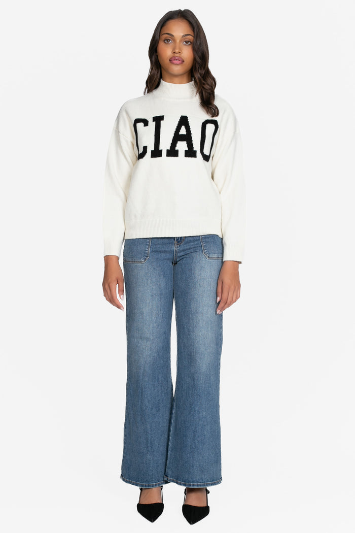 Ciao Mock Neck Sweater - honey