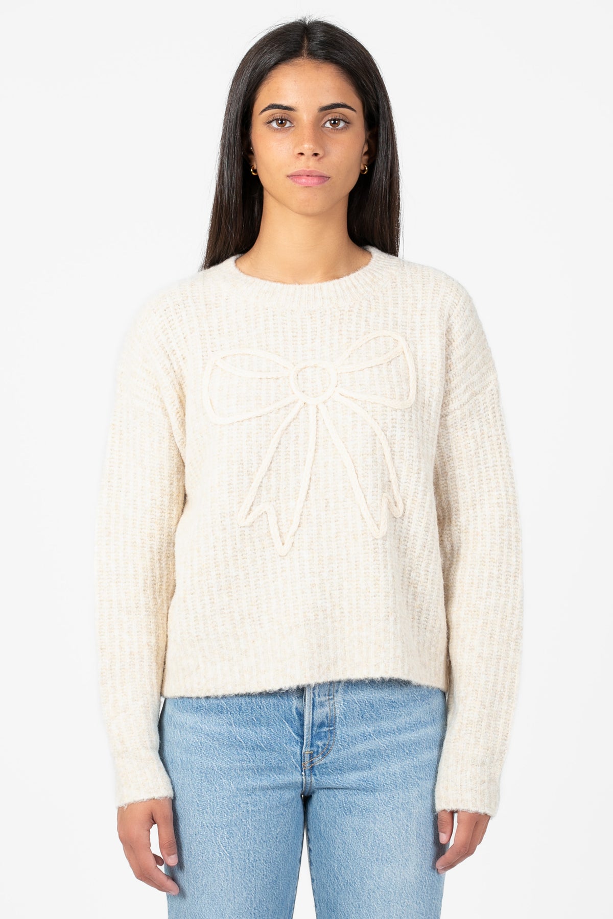 Denise Bow Sweater - honey