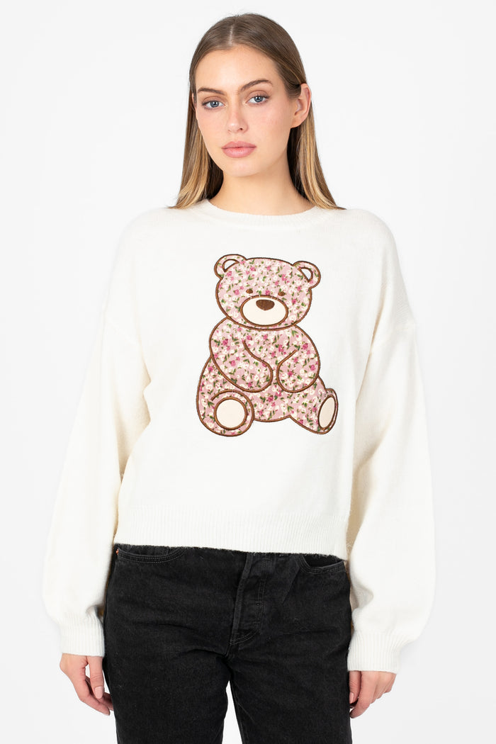 Rosie Corduroy Bear Sweater - honey