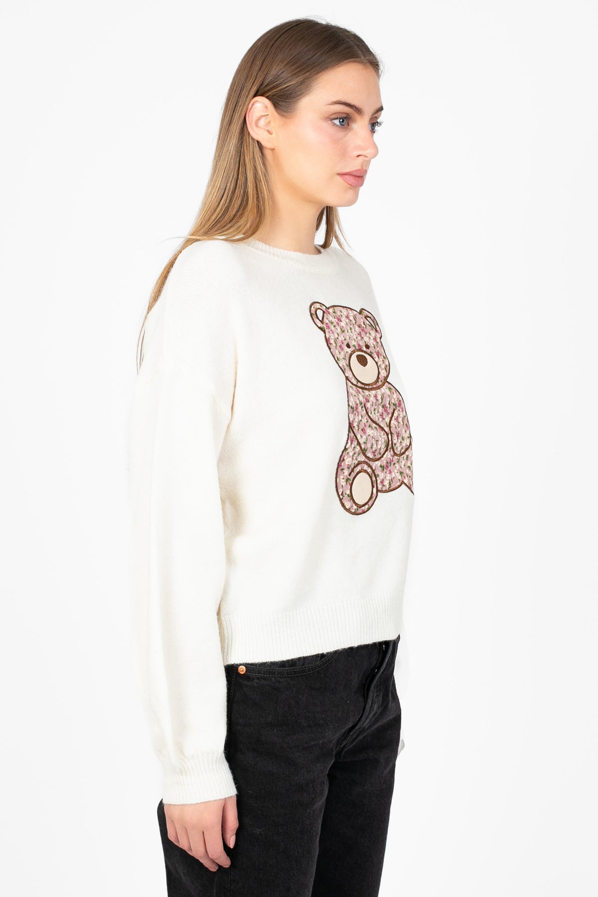 Rosie Corduroy Bear Sweater - honey