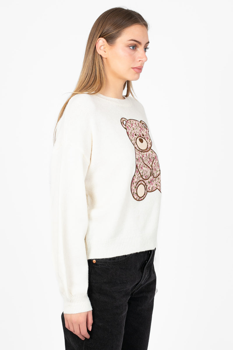 Rosie Corduroy Bear Sweater - honey