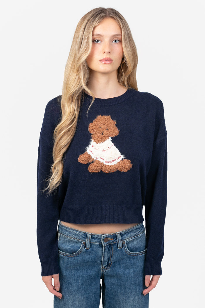 Lila Poodle Knit Sweater