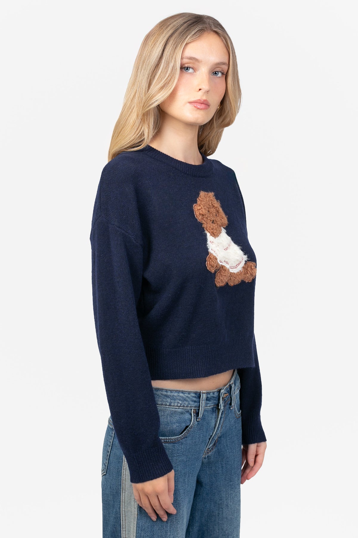 Lila Poodle Knit Sweater
