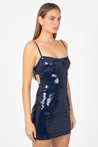 Ines Sequin Mini Dress - honey