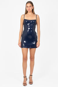 Ines Sequin Mini Dress - honey