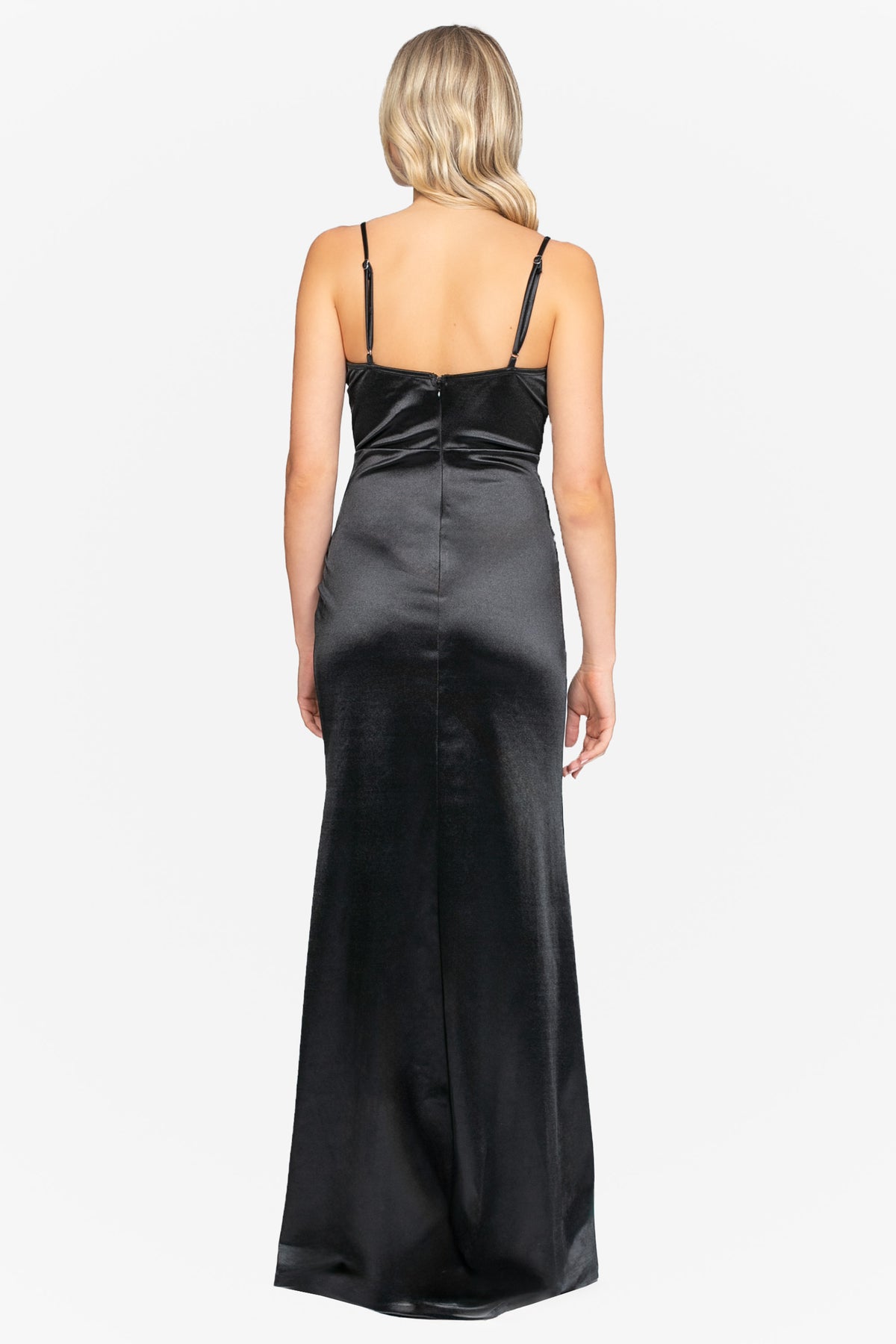 Larissa Corset Sequin Satin Maxi Dress