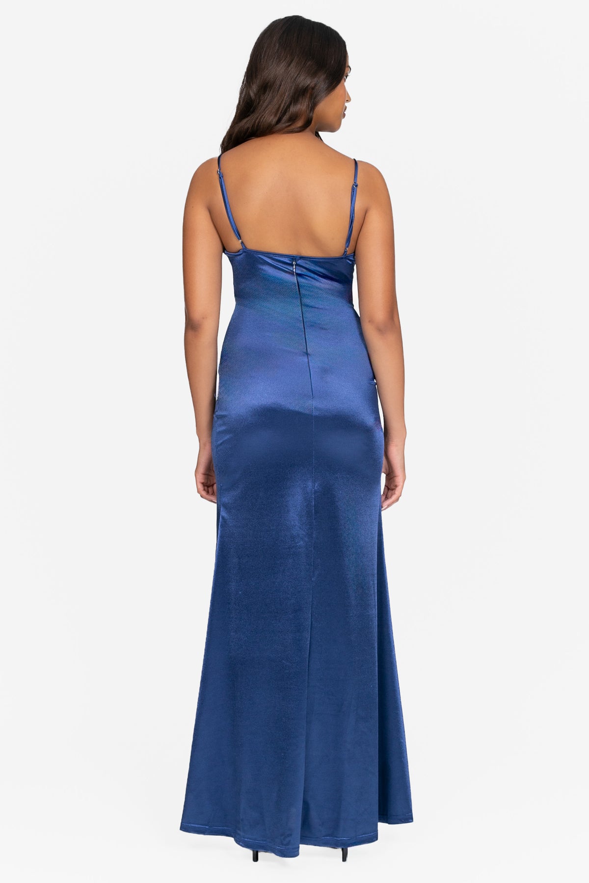 Larissa Corset Sequin Satin Maxi Dress