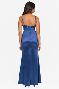 Larissa Corset Sequin Satin Maxi Dress
