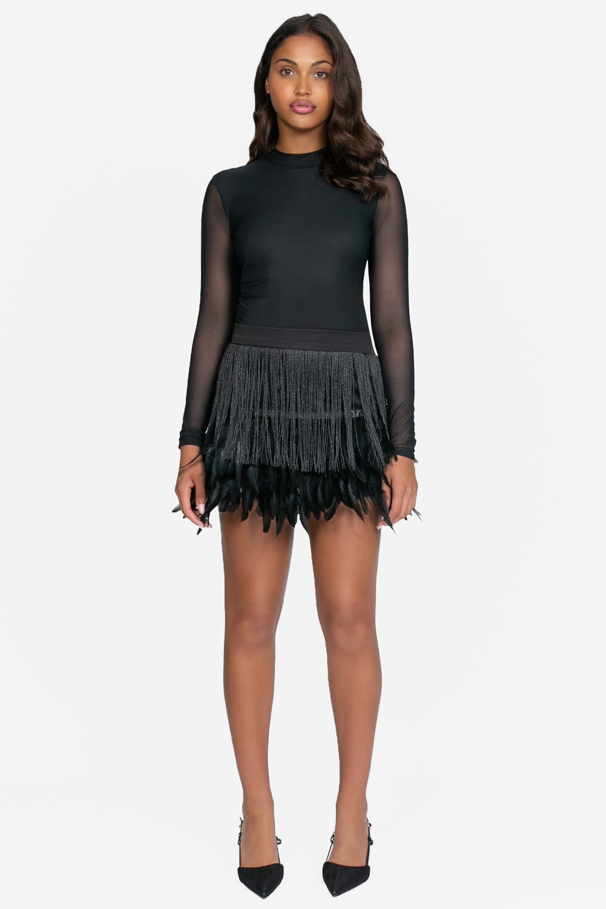 Like A Feather Mini Skirt