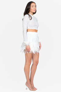 Like A Feather Mini Skirt