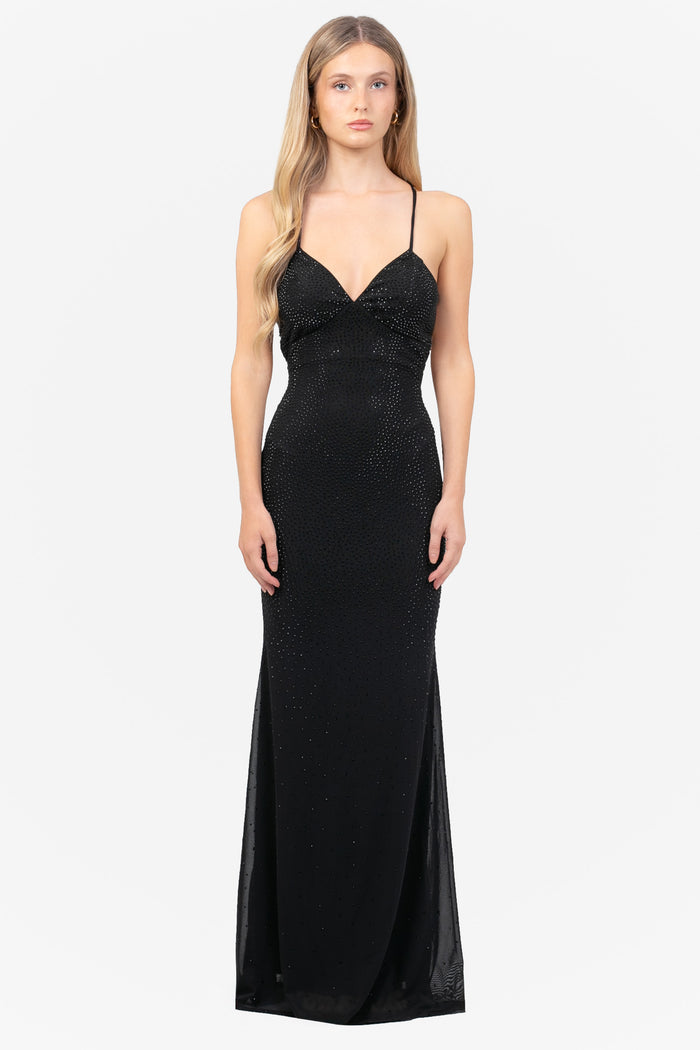 Safiya Rhinestone Embellished Maxi Dress