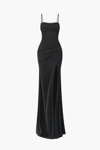 Verona Corset Glitter Maxi Dress - honey