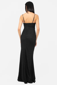 Verona Corset Glitter Maxi Dress - honey