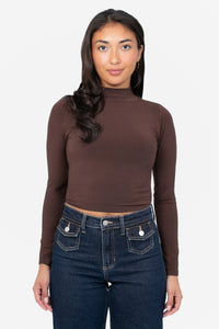 C'est Moi® Longsleeve Crop Mock Neck Top