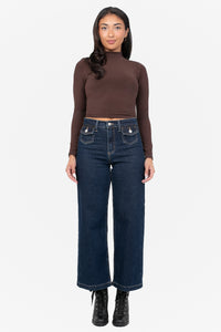 C'est Moi® Longsleeve Crop Mock Neck Top