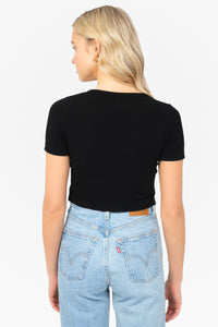 C'est Moi Bamboo Short Sleeve Crop Top
