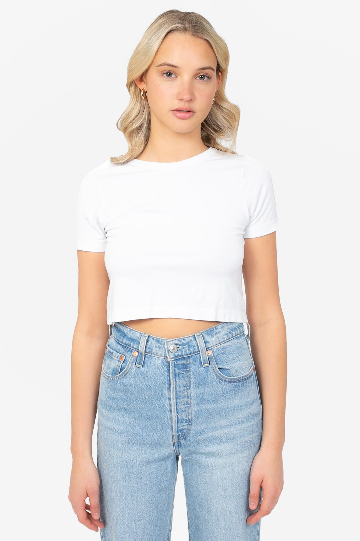 C'est Moi Bamboo Short Sleeve Crop Top