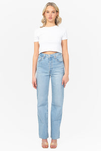 C'est Moi Bamboo Short Sleeve Crop Top