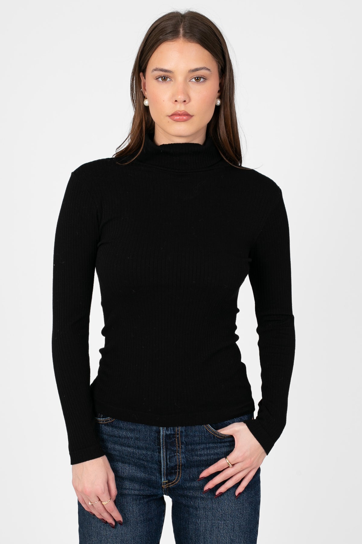 C'est Moi® Ribbed Turtleneck - honey