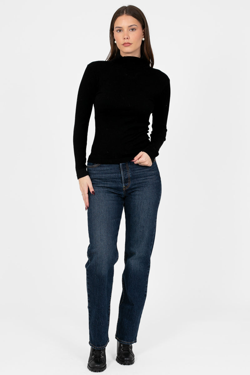 C'est Moi® Ribbed Turtleneck - honey