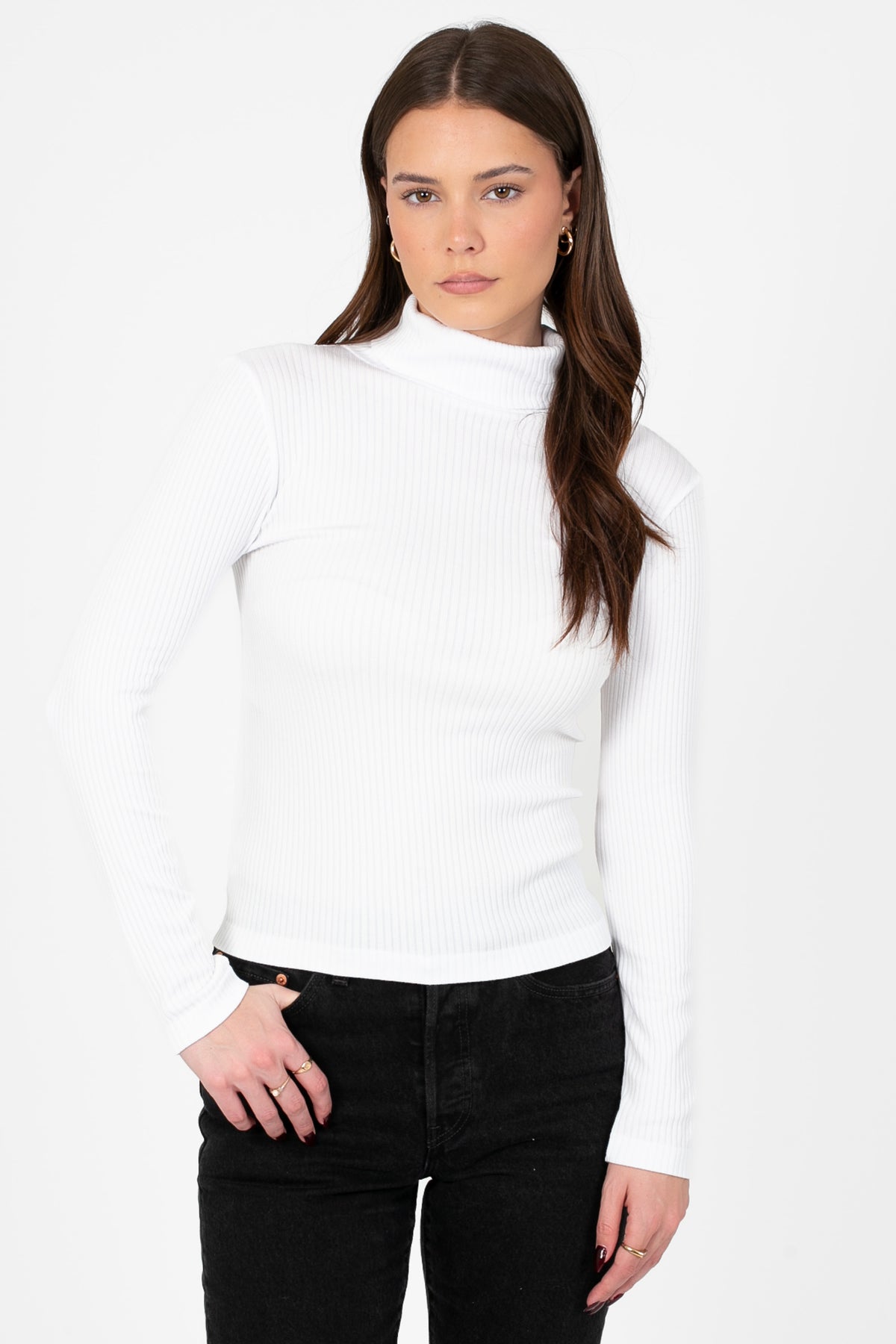 C'est Moi® Ribbed Turtleneck - honey
