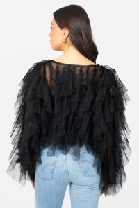 Jackie Ruffle Jacket - honey