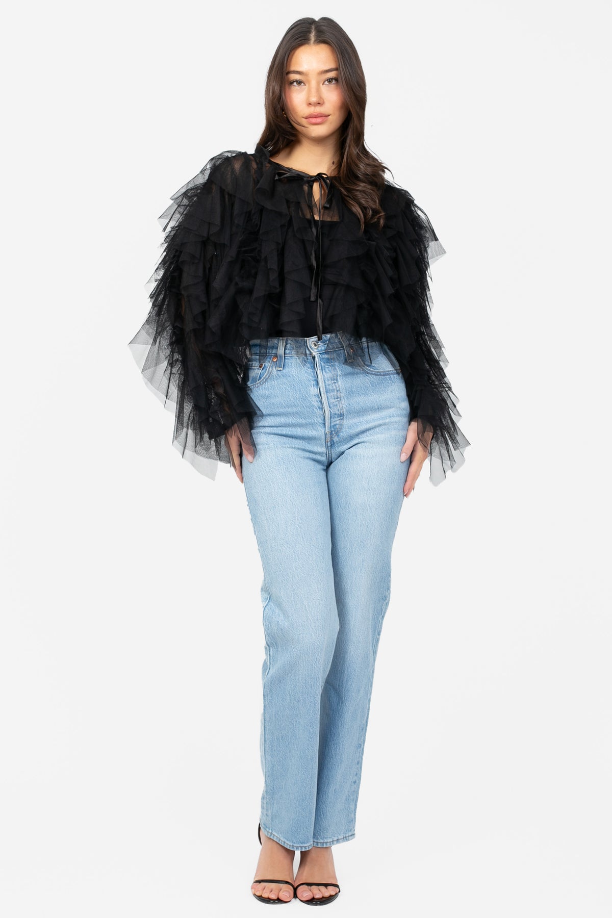 Jackie Ruffle Jacket - honey